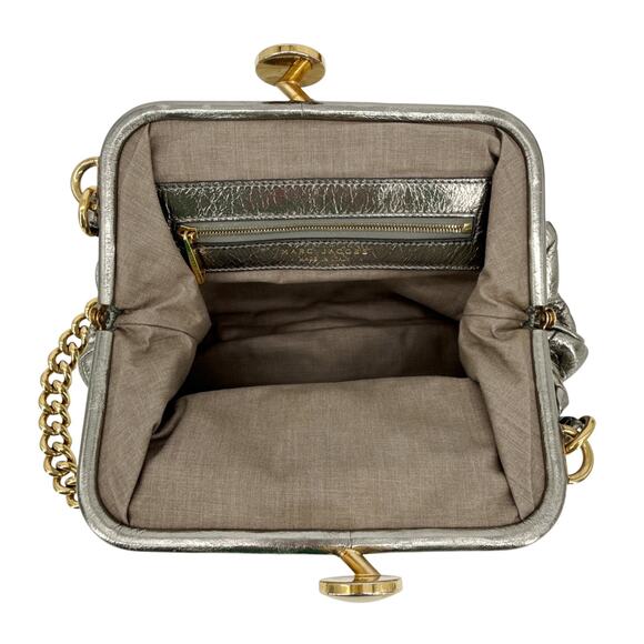 MARC JACOBS Collection Patchwork Metallic Leather Little Stam Bag in Silver - Picture 6 of 15